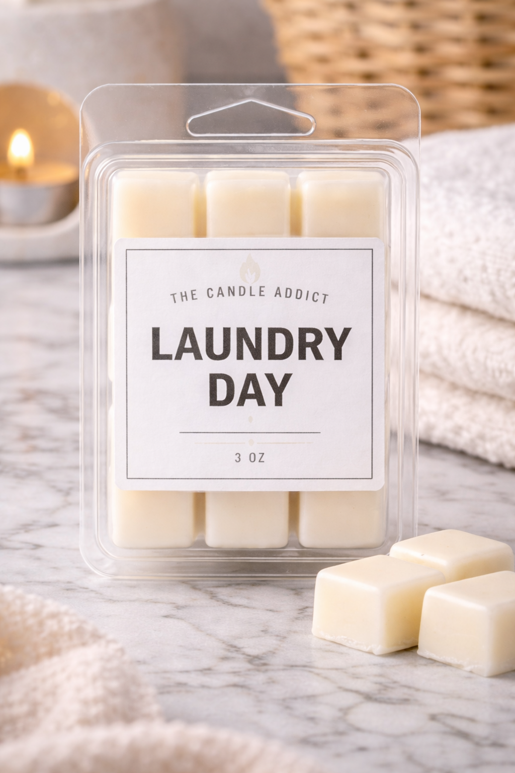 Laundry Day Wax Melts – Fresh Clean Cotton Scent | The Candle Addict